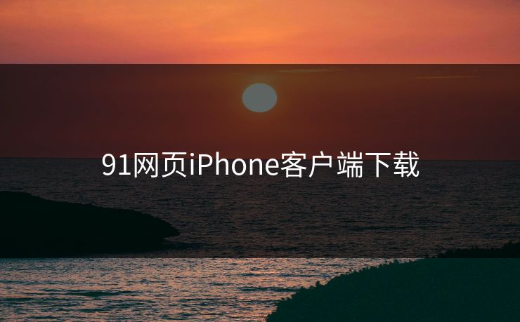 91网页iPhone客户端下载